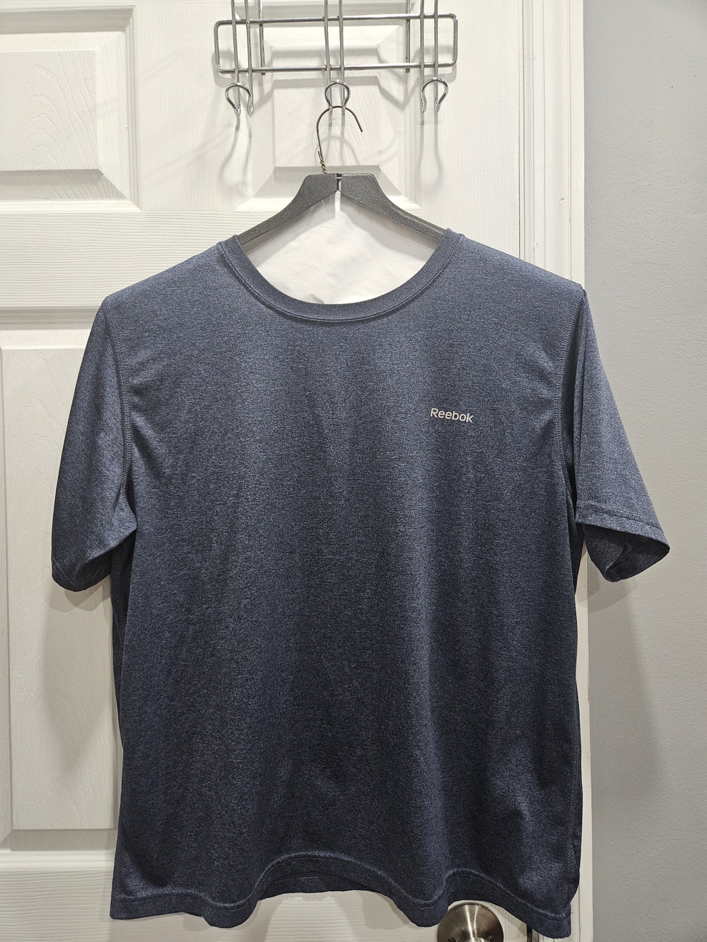 Reebok Men's Navy Heather Crew Neck Tee